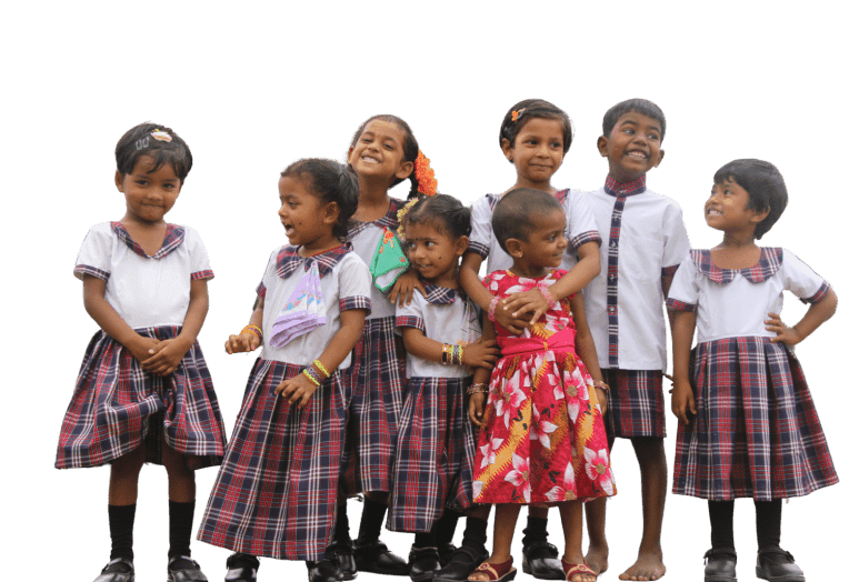 School children in uniform